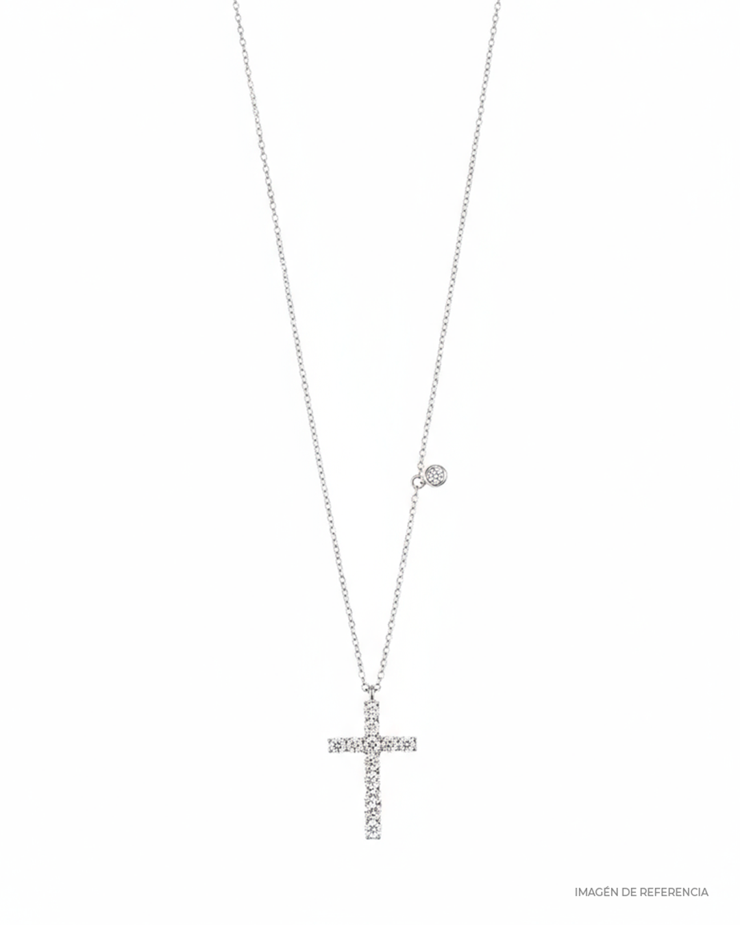 CADENA CRUZ CIRCONES S925