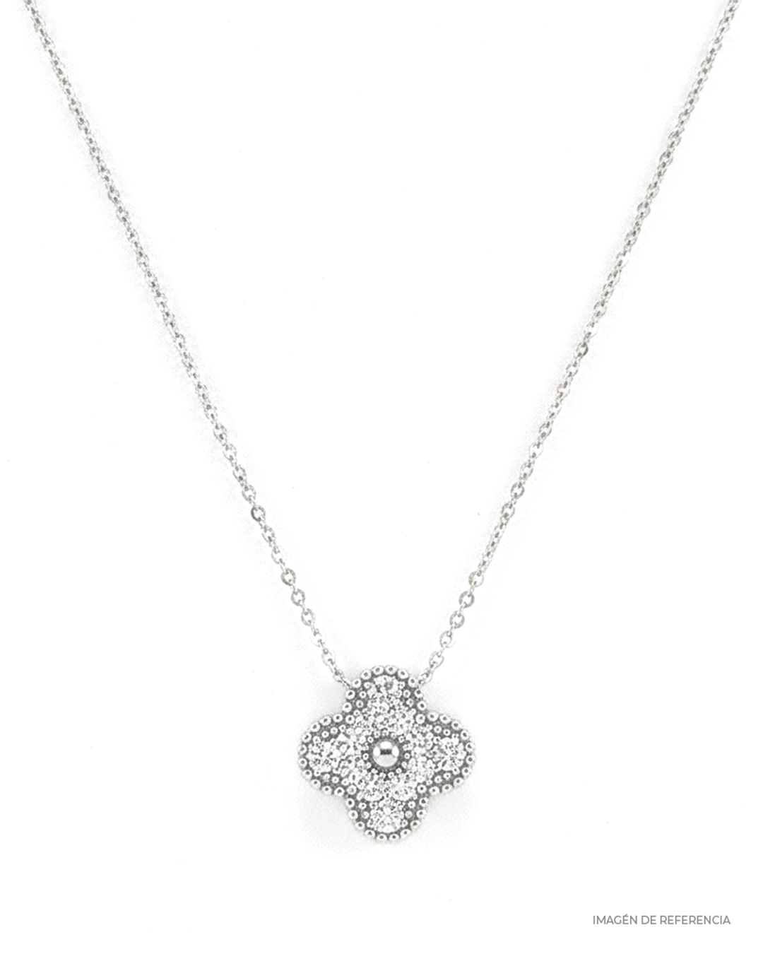 CADENA GRAN TREBOL CIRCONES S925 (S)