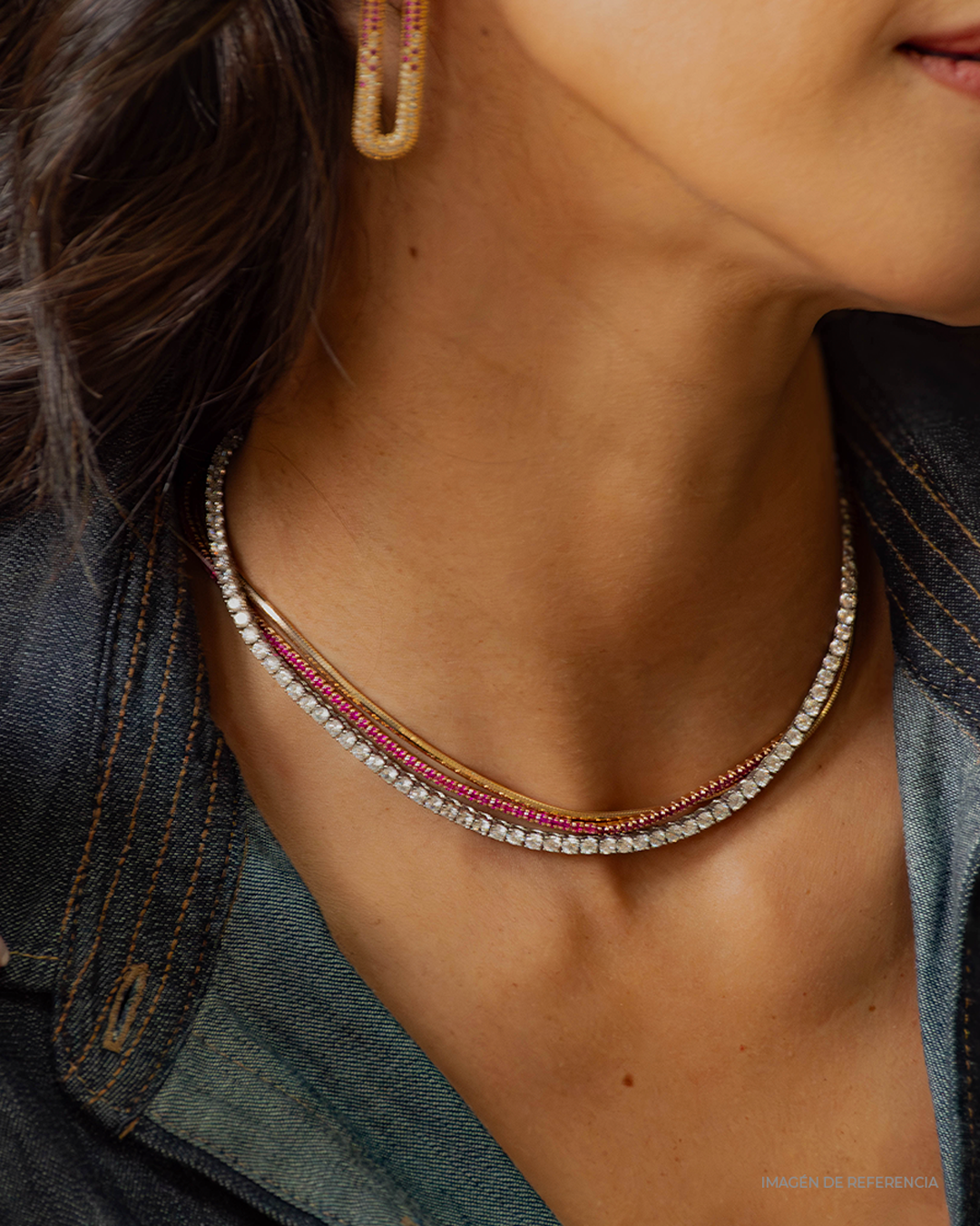 CADENA TENNIS RUBIES S925 ( R)