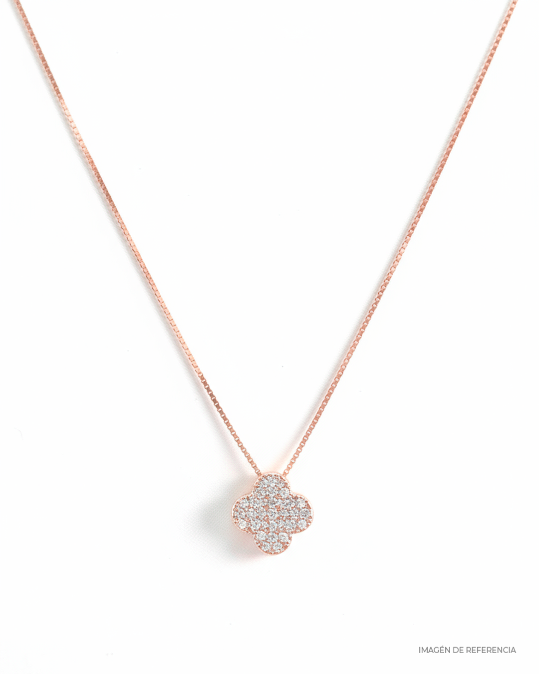CADENA TREBOL PEQ CIRCONES S925