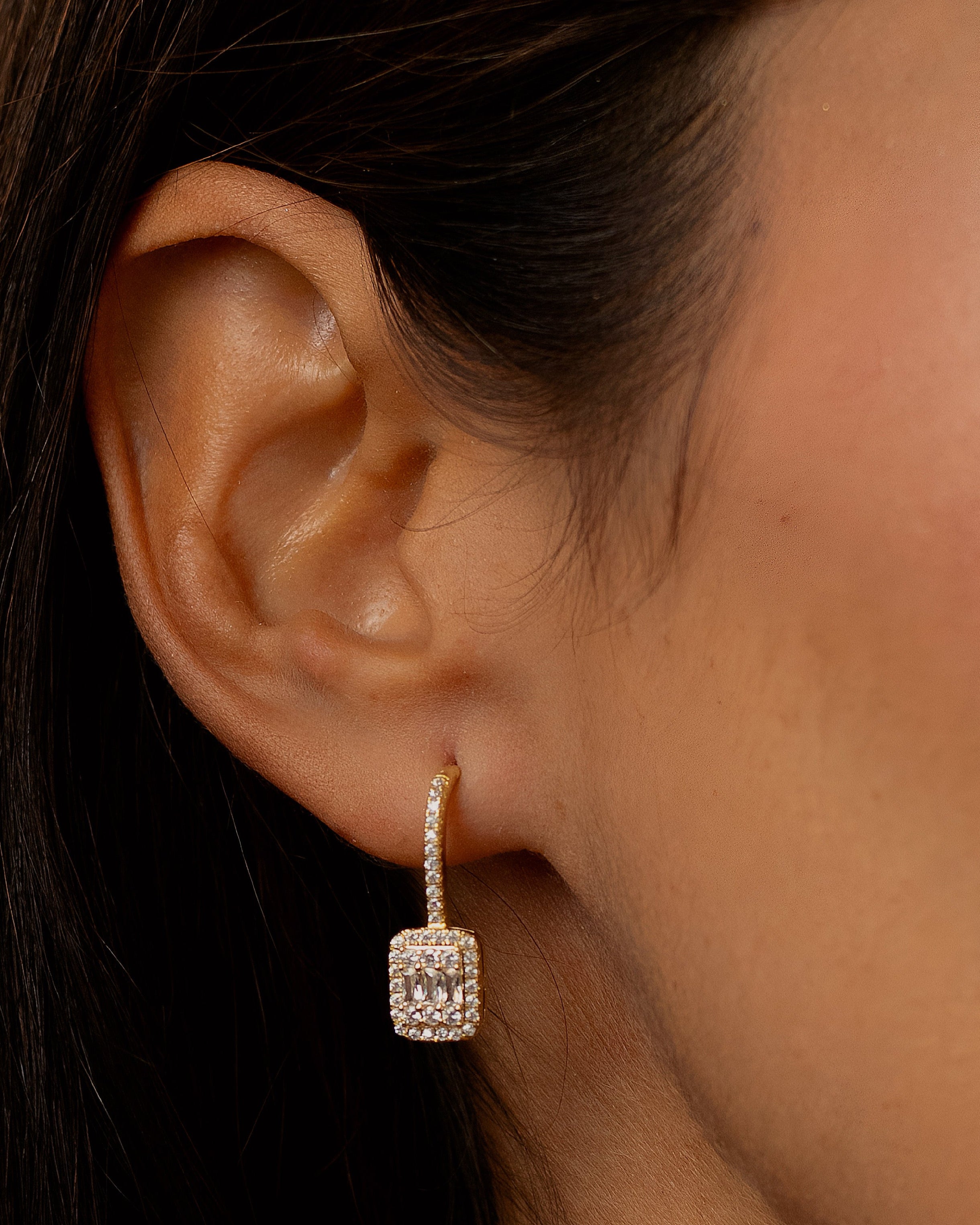 PENDIENTES CRYSTAL SQUARE