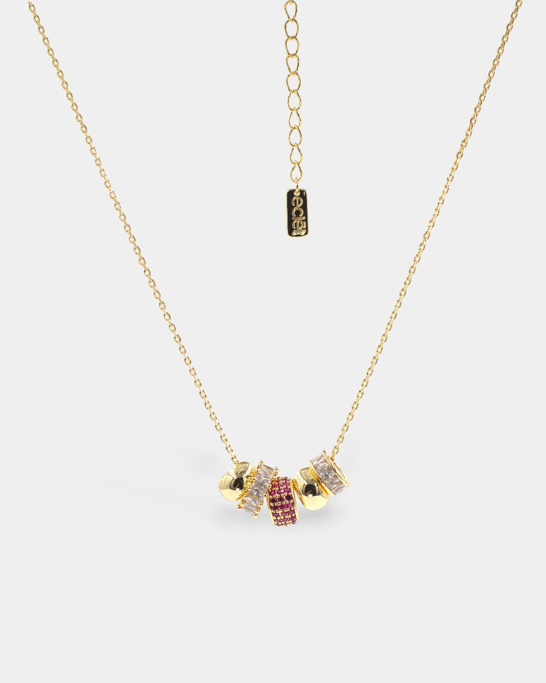 CADENA DIJES PINK & CLEAR ZIRCONIA
