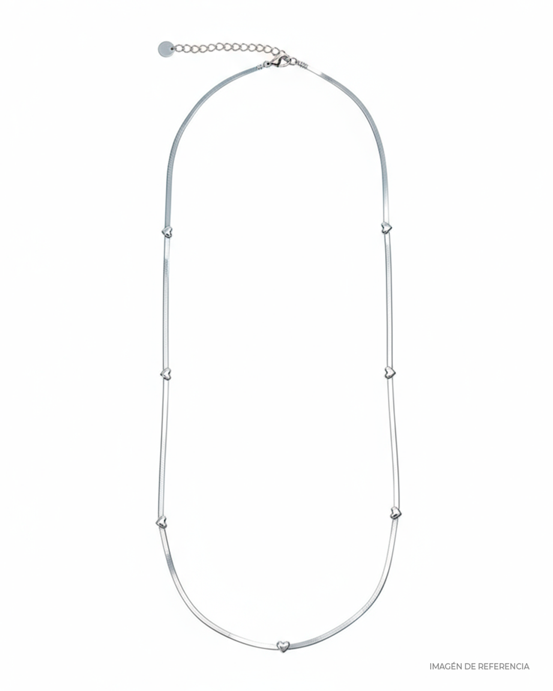 CADENA SNAKE MINI CORAZONES 2MM S925 (S)