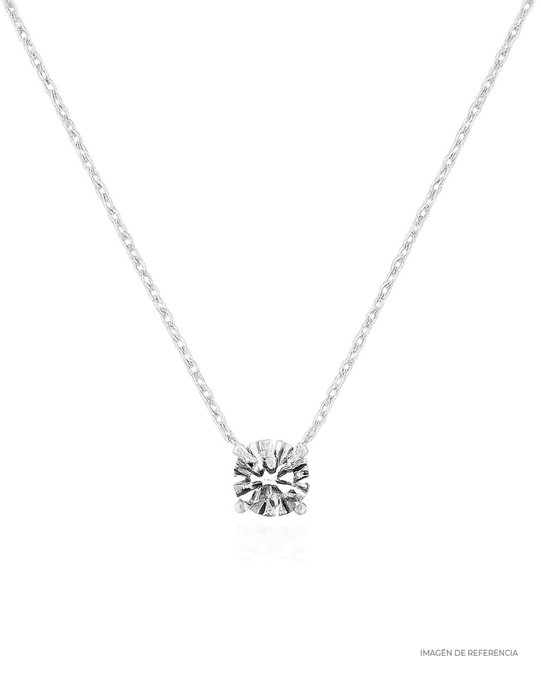 CADENA SOLITARIO MOISSANITA S925