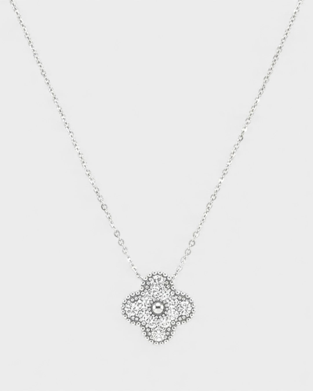 CADENA GRAN TREBOL CIRCONES S925 (S)