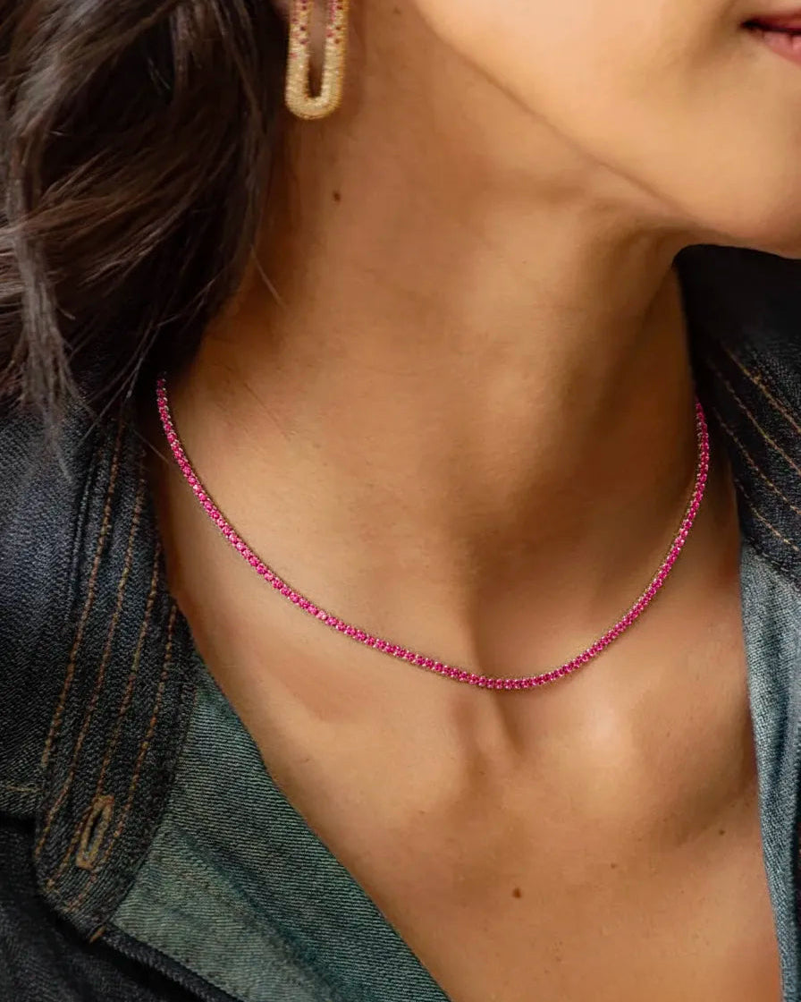 CADENA TENNIS RUBIES S925 ( R)