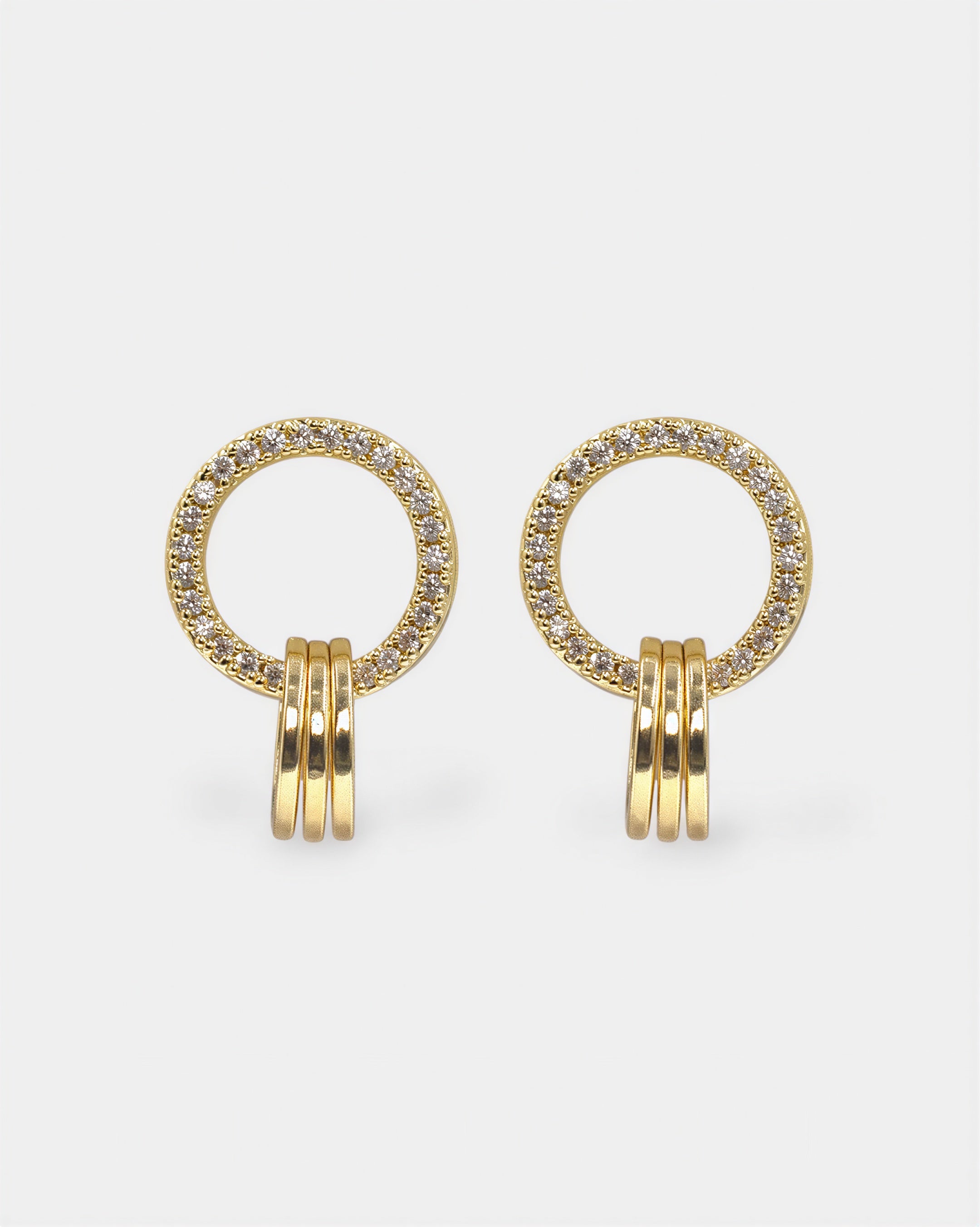 TOPOS ARO MICRO PAVE CON AROS TRICOLOR