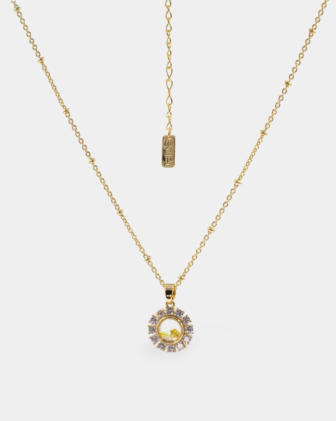 CADENA CON DIJE YELLOW SOLESTE ZIRCONIA