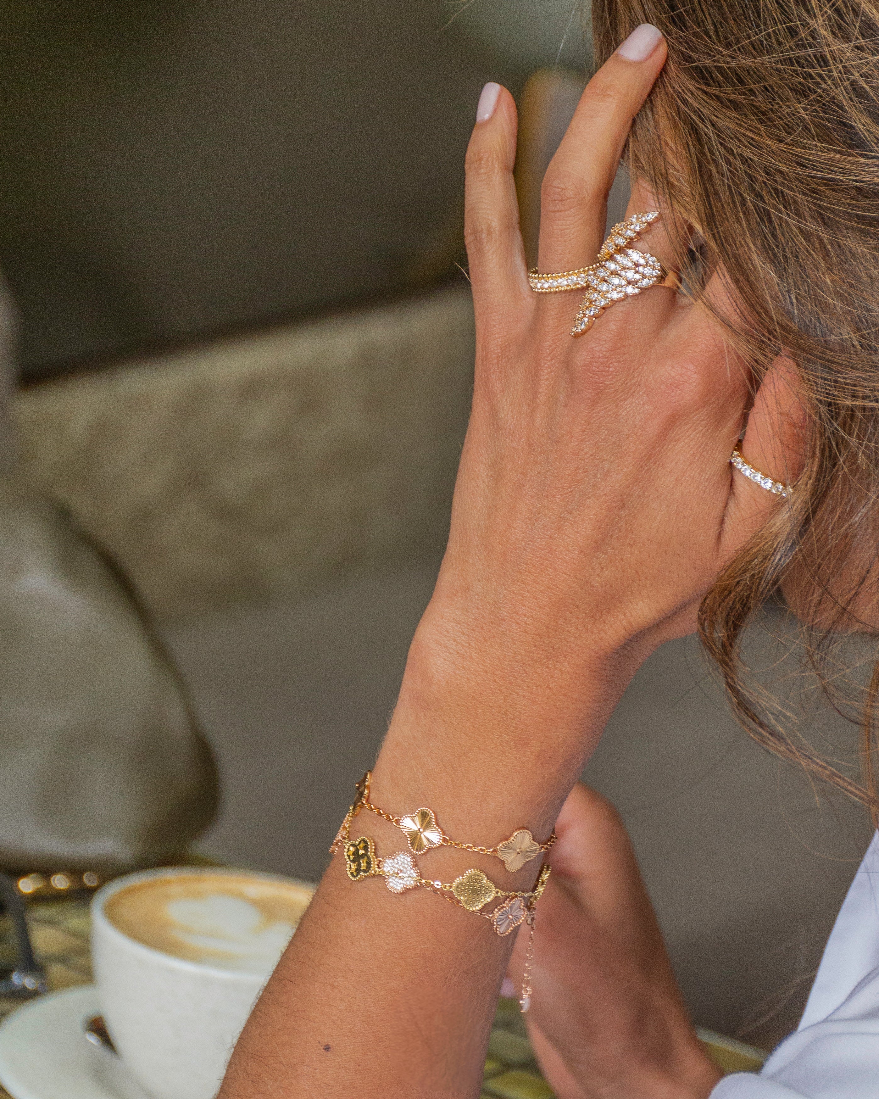 PULSERA DIJES TREBOL S925 ( R)