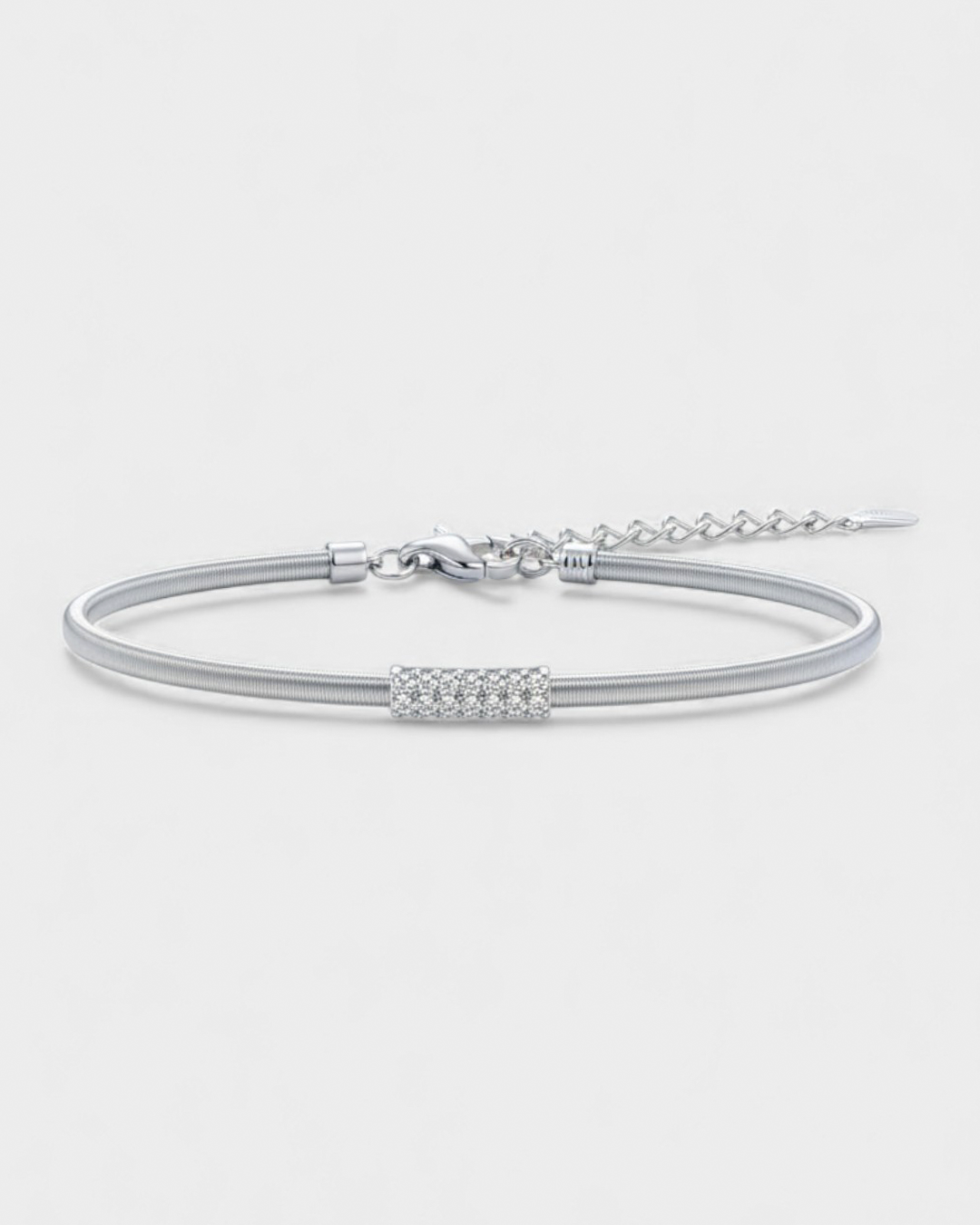 PULSERA ARO DIJE  RECTANGULAR  CIRCONES S925 (S)